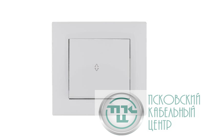 Выключатель проходной 1-клав. Karea RIZZ бел. Makel 88001005