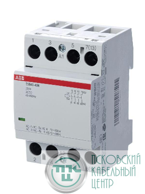 Контактор ESB40-40N-06 модульный (40А АС-1 4НО) катушка 230В AC/DC ABB 1SAE341111R0640