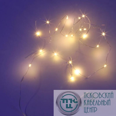 Гирлянда "Нить" LDM020WW-BO 20 тепл. бел. минисветодиодов 1.9м для помещений на батарейках SHLights 4690601042101