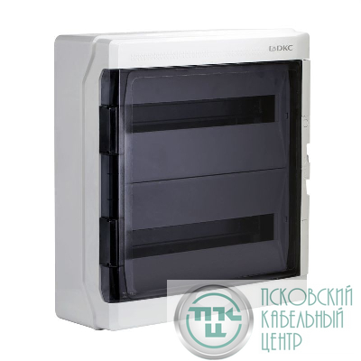 Щиток настенный ЩРн-п-36 36мод. IP65 с дверцей с клеммн. блоком 63А сер. DKC RB36W6TGD