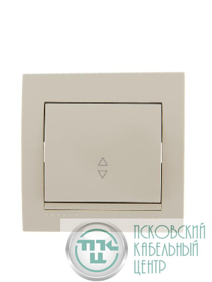 Переключатель проходной 1-кл. СП Deriy 10А крем. LEZARD 702-0303-105