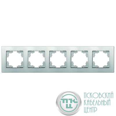 Рамка 5-м Афина универс. серебр. Universal A1042-S