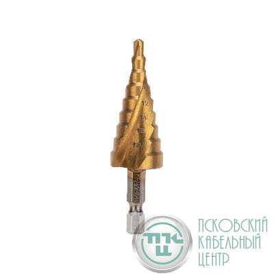 Сверло ступенчатое по металлу ТИТАН 4.0-20.0мм Kranz KR-12-6611