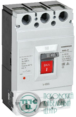 Выключатель автоматический 3п 400А 35кА ВА66-37 GENERICA SAV40-3-0400-G