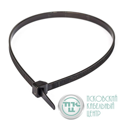 Хомут кабельный 4.8х400 нейлон (ч) (уп.100шт) Промрукав PR08.3079