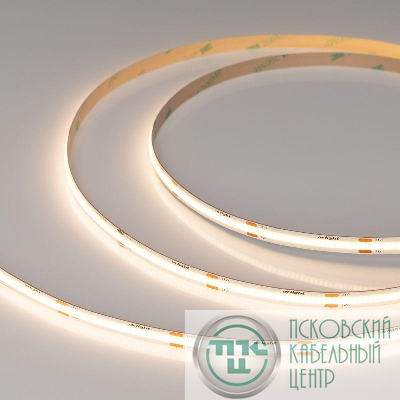 Лента светодиодная COB-X480-8mm 24V Warm 3000К 8Вт/м IP20 CSP (уп.5м) Arlight 039059