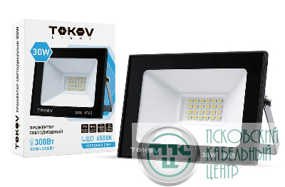Прожектор светодиодный 30Вт 1700лм 6500К IP65 черн. (TKL) TOKOV ELECTRIC TKL-FL/LED-30-6.5K-IP65