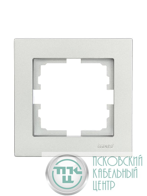 Рамка 1-м VESNA горизонт. платина LEZARD 742-3500-146