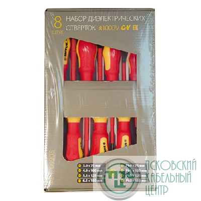 Набор отверток 1000В картон (8 предметов) (09905) SHTOK 376360