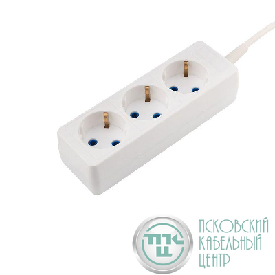 Удлинитель 3х3м с заземл. 3х0.75 бел. PROCONNECT 11-7209