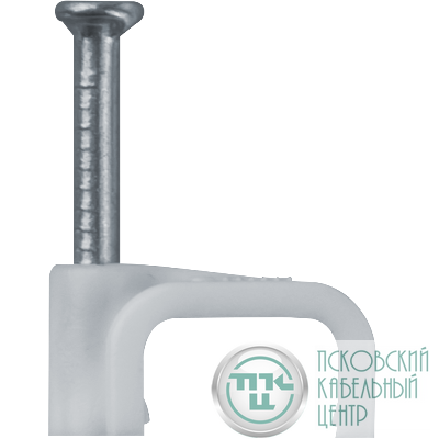 Скоба крепежная прямая с гвоздем d10мм OCS-10-50 пластик. (уп.50шт) ОНЛАЙТ 90705