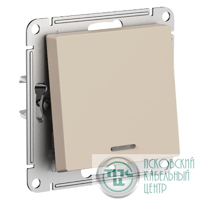 Выключатель 1-кл. AtlasDesign с подсветкой (сх.1а) 10AX мех. песочн. SE ATN001213