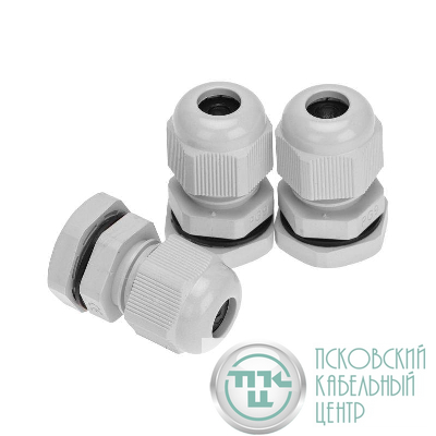 Ввод кабельный PG-9 (4-8мм) сер. комплект (уп.3шт) Rexant 07-8009-A3