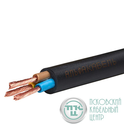 Провод ПВСнг(А)-LS 3х0.75 380В Ч (бухта) (м) АЛЬФАКАБЕЛЬ 12881