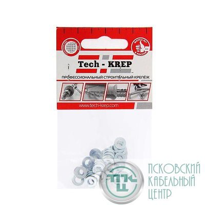 Шайба плоская М4 DIN125а оцинк. пакет (уп.55шт) Tech-KREP 103042