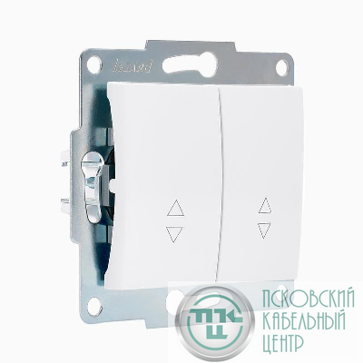 Механизм выкл. проходной 2-кл. СП KARINA 10А IP20 бел. Lezard 707-0288-106