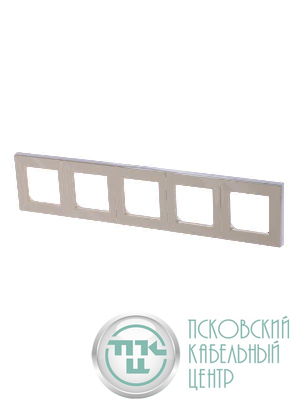 Рамка Levit 5п сл. кость/бел. ABB 2CHH015050A6017