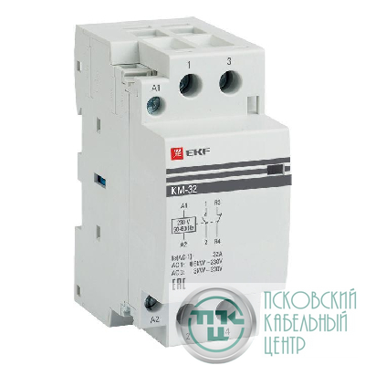 Контактор модульный КМ 32А NО+NC (2 мод.) EKF km-2-32-11