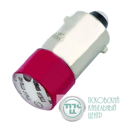 Лампа BA9s для NP2 красн. светодиод. матрица AC/DC 24В CHINT 576969