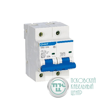 Выключатель автоматический модульный 2п C 63А 10кА NXB-125G CHINT 816092
