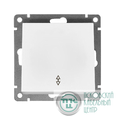 Переключатель проходной 1-кл. СП Афина 10А IP20 механизм бел. Universal A0025