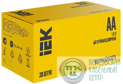 Элемент питания алкалиновый AA/LR6 Alkaline бокс (уп.28шт) IEK ABT-LR06-OP-B28