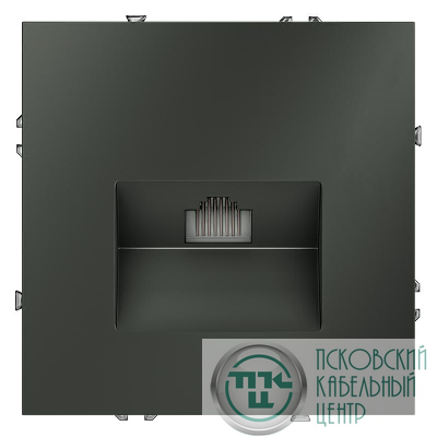 Розетка компьютерная 1-м СП S70 RJ45 кат.6 механизм титан Voltum VLS060106