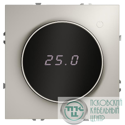 Терморегулятор электронный S70 с индикацией и датчиком для теплого пола механизм кашемир Voltum VLS070103