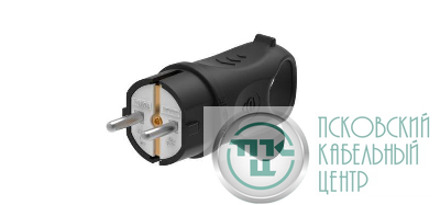 Вилка угловая MultiSet 16А 250В IP44 с заземл. каучук черн. SE MST1102BK