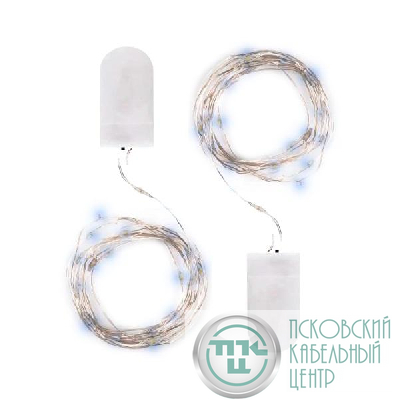 Гирлянда DC-G05-20WS2 20LED 2xCR2032 (в компл.) бел. (уп.2шт) ФАZА 5048010