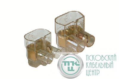 Клемма 2х(2.5-6мм) 2 пол. винт. п/п DKC B42