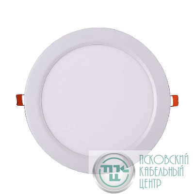 Светильник светодиодный PPL-R 18Вт 6500К IP40 d220мм кругл. ультратонкий встраив. WH ДВО JazzWay 5009721A