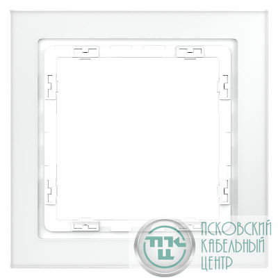 Рамка 1-м S70 стеклян. бел. матов. Voltum VLS110102