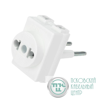 Переходник электрический "Козья ножка" 220В 10А REXANT 11-1065