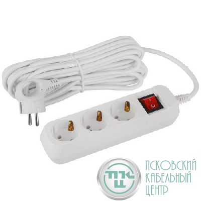 Удлинитель 3х7м с заземл. с выкл. ПВС 3х1 UDL-16-370-ES Greenline Эра Б0065012