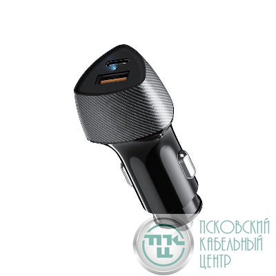 Устройство зарядное автомобильное с двумя портами USB-A QC 3.0 + USB-C PD 20Вт со световой индикацией черн. Rexant 16-0241