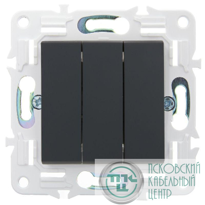Выключатель 3-кл. SKANDY 10А SK-V11G графит IEK SK-V30-0-10-K53