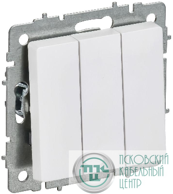 Выключатель 3-кл. СП BRITE ВС10-3-0-БрАБ 10А механизм арктич. бел. IEK BR-V30-0-10-K91