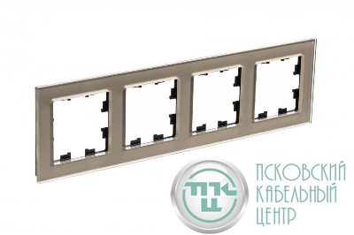 Рамка 4-м AtlasDesign Nature стекло шампань SE ATN320504