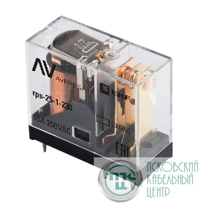 Реле промежуточное РП slim 25/1 10A 230В AC AVERES EKF rps-25-1-230