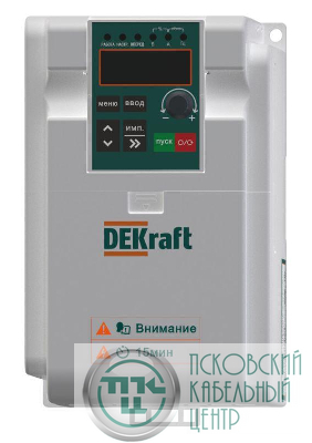Преобразователь частоты DEKV060 1.5кВт 220В 1ф DEKraft DEKV060G1R5S2