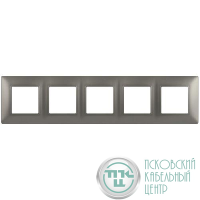 Рамка 5-м Elegance 14-5005-16 для розеток и выключателей титан Эра Б0065821