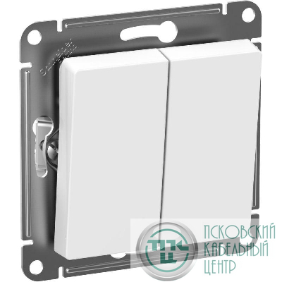 Выключатель 2-кл. Atlasdesign Aqua IP44 (сх. 5) 10AX механизм бел. SE ATN440151