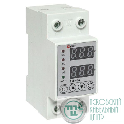 Реле напряжения и тока с дисп. RVb 40А EKF rvb-m40a
