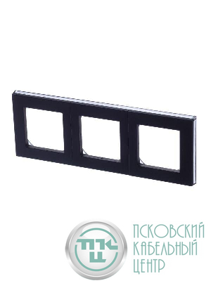Рамка Levit 3п антрацит/дым. черн. ABB 2CHH015030A6063