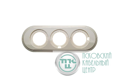 Рамка 3-м ретро пластик. сл. кость Bironi BF1-630-211