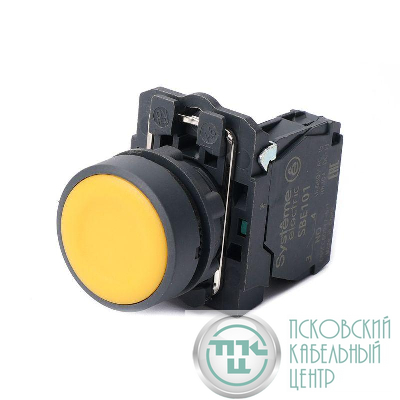 Кнопка модульная SB5 в сборе 22мм с возвратом пластик 1НО желт. SE SB5AA51