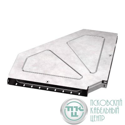 Угол для лотка горизонтальный 90град. 500х50 с крышкой Стандарт Промрукав PR16.0625