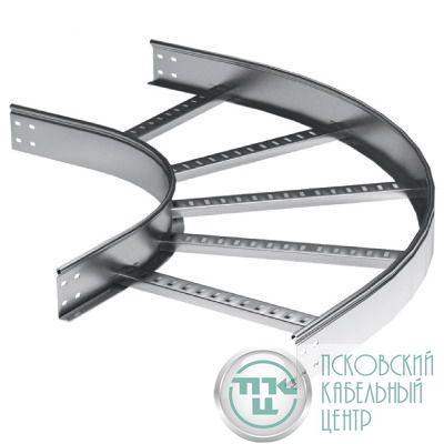 Угол горизонтальный 90град. 100х600 R-600 в компл. с крепежн. элемент. и соед. пластинами гор. оцинк. DKC LC1660KHDZ