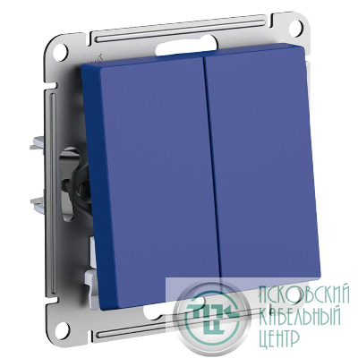 Переключатель 2-кл. AtlasDesign (сх. 6/2) 10AX механизм аквамарин SE ATN001165
